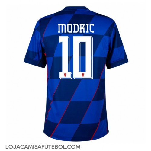 Camisa de Futebol Croácia Luka Modric #10 Equipamento Secundário Europeu 2024 Manga Curta